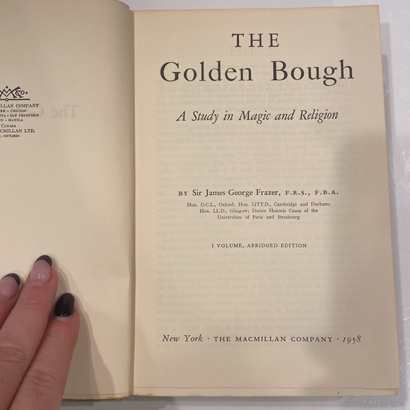 Vintage The Golden Bough Frazer Hardback Book - Occult, Religion, Mythology - Picture 3 of 3